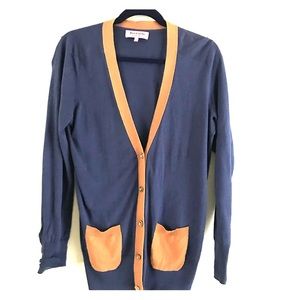Juicy Couture button Navy Cardigan, size Large